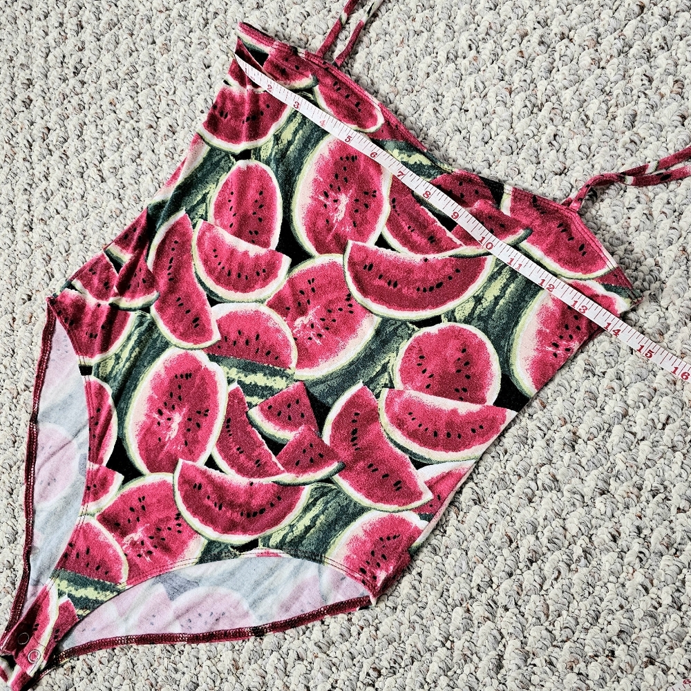Forever 21 Watermelon Print Bodysuit - Size L - Picture 11 of 13